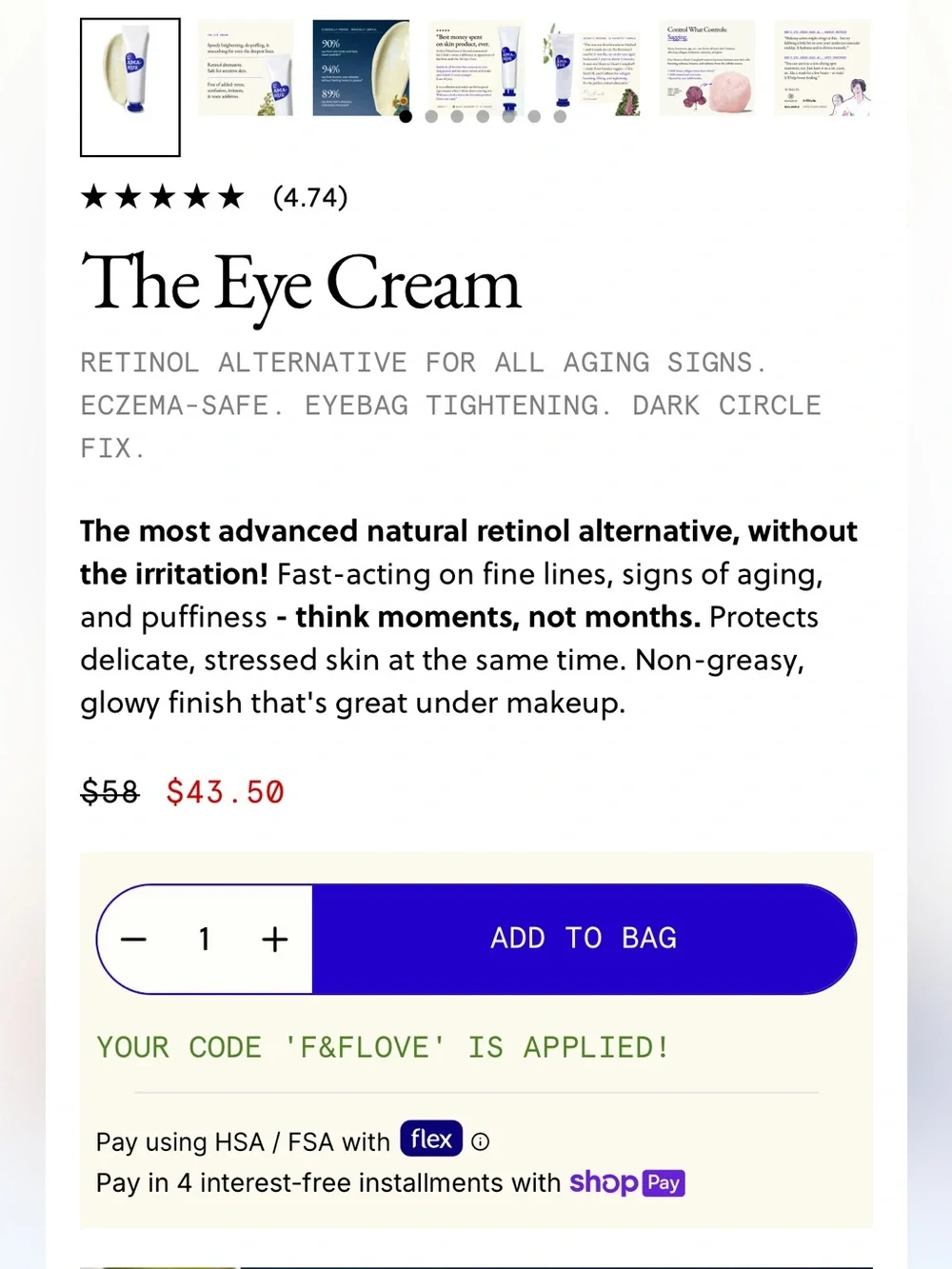 L’AMARUE THE EYE CREAM 2 TUBES